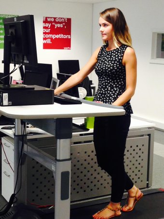 What is a treadmill desk?